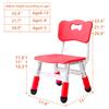 WHY TOYS Adjustable Kid Chairs Indoor 3 Level Adjustable Suitable for Children Age 2-6. Maximum load-bearing 220LBS Suitable for Family Classroom and Nursery Child Seat Set (2-Pack-Red) view 2