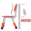 WHY TOYS Adjustable Kid Chairs Indoor 3 Level Adjustable Suitable for Children Age 2-6. Maximum load-bearing 220LBS Suitable for Family Classroom and Nursery Child Seat Set (2-Pack-Red) view 4