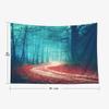 EMMTEEY Halloween Tapestry - Autumn Forest Road, Red Leaves - Bedroom 80x60 for Friends & Families view 2