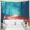 EMMTEEY Halloween Tapestry - Autumn Forest Road, Red Leaves - Bedroom 80x60 for Friends & Families view 4