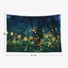 EMMTEEY Fantasy Night Trees Lightning Bugs Fireflies Wall Tapestry 80X60 Present for Friends Families view 2