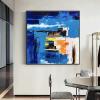 100% Hand-Painted Original Art Oil PaintingOriginal Abstract Oil Painting on Canvas,Original Canvas Large Abstract Wall Art,Textured Painting Office Wall Decor, 45X45 Frameless Unstretched Painting view 1
