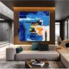 100% Hand-Painted Original Art Oil PaintingOriginal Abstract Oil Painting on Canvas,Original Canvas Large Abstract Wall Art,Textured Painting Office Wall Decor, 45X45 Frameless Unstretched Painting view 4