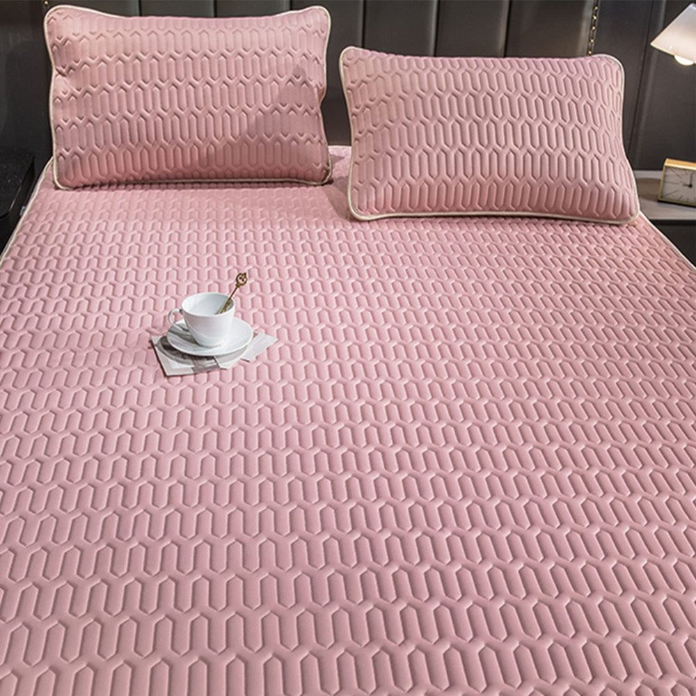 Cooling Latex Mattress Topper for Summer,Foldable Bed Mat Cool Sleeping Mattress,Soft Breathable Roll Up Bed for Single Double Bed