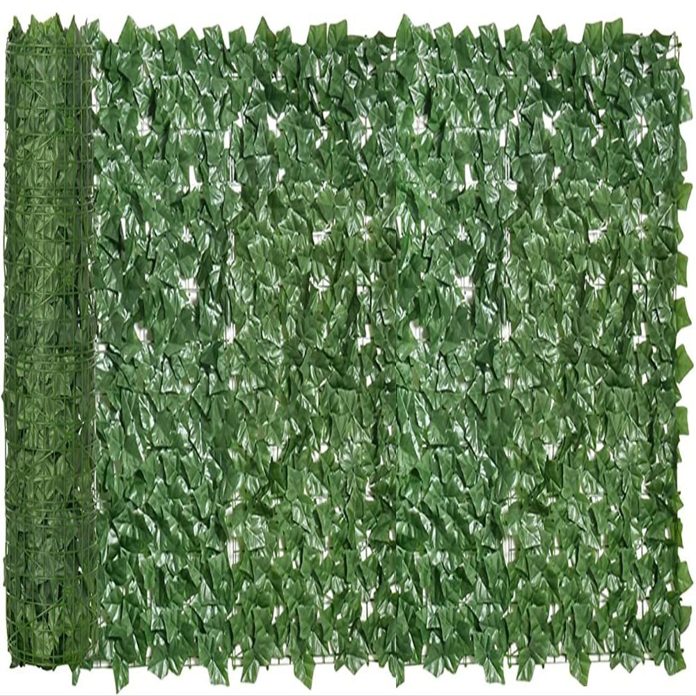 Artificial Ivy Privacy Fence Screen Artificial Hedges Panels Fake Grass Wall Greenery Wall,Realistic Leaves, Easy to Stitch, No Fading(1x2m/3.28x6.56ft)