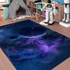 Blue Universe Planet Area Rug Outer Space Theme Floor Mats Washable Non Skid Carpets for Kids Room Boys Bedroom Playroom,6'9' view 2