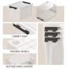 Afromy 50 Qt. Plastic Storage Bins with Lids, Large Stackable Storage Containers for Organizing Clear Durable Storage Box, 4 Packs view 3