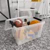 Afromy 50 Qt. Plastic Storage Bins with Lids, Large Stackable Storage Containers for Organizing Clear Durable Storage Box, 4 Packs view 4