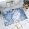 Braiton Nordic Style Bathroom Floor Rugs Super Absorbent Floor Mat Non Slip Soft Quick Dry Bath Mat Rug Rubber Diatom Mud Shower Carpet for Kitchens Living Rooms Bedrooms,Blue 1,60X90CM view 1