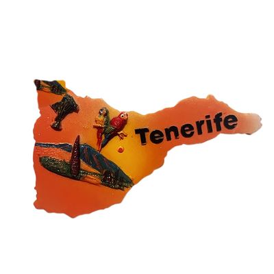 Tenerife Spain 3D Map-Shaped Fridge Magnet Souvenir Gift,Resin Handmade Tenerife Refrigerator Magnet Home & Kitchen Decoration Collection