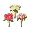 10" Artificial Flowers Real Touch Peony Bundle Silk Floral for DIY Wedding Ceremony Bridal Bouquets Home Decor view 2