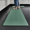 Braiton Kitchen Mat Comfort Anti-Fatigue Floor Mat Thick Waterproof Washable Non Slip Rubber Padded Kitchen Sink Mats 2 PCS Heavy Duty Comfort Standing Mats,Green,45X75cm+45X150cm view 1