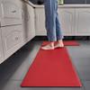 Braiton Kitchen Mat Comfort Anti-Fatigue Floor Mat Thick Waterproof Washable Non Slip Rubber Padded Kitchen Sink Mats 2 PCS Heavy Duty Comfort Standing Mats,Red,45X75cm+45X120cm view 1