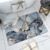 Braiton Nordic Style Bathroom Floor Rugs Super Absorbent Floor Mat Non Slip Soft Quick Dry Bath Mat Rug Rubber Diatom Mud Shower Carpet for Kitchens Living Rooms Bedrooms,Blue 3,60X90CM view 1