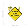 Baby on Board Sticker for Cars, Nouiroy 2PCS Crocodile Pattern Kids on Board Strong Reflective Cute Alligator Baby in Car Decals and Stickers Baby Car Window Bumper Sign Auto Vinyl Sticker, Purple view 4