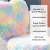 DM Furniture Cute Fuzzy Kids Chair Comfy Study Desk Chair Furry Studing Computer Task Chairs Faux Fur Swivel Vanity Chairs for Girls Bedroom, Multi-Color view 3