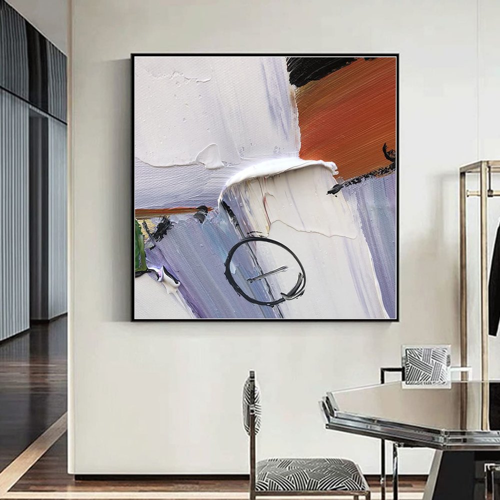 100% Hand-Painted Original Art Oil PaintingOil Paintings On Canvas,Large Vertical Hanging Painting,Fantasy Painting,Texture Painting, 20X20" Frameless Unstretched Painting