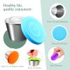 20 Pack 2.5 oz Salad Dressing Container Small Condiment Containers with Leakproof Silicone Lids Stainless Steel Reusable Dipping Sauce Cups for Lunch Box Picnic Travel Kitchen Storage view 3