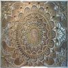 BHDecor Home Wall Decor  Multilayered Laser Cut Carved Elegant Wooden Mandala Hanging MDF Panels for Decoration - Rustic Contemporary Artwork 10.6 x 7.9 inch(27x20cm), Silver/Gold view 1