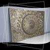 BHDecor Home Wall Decor  Multilayered Laser Cut Carved Elegant Wooden Mandala Hanging MDF Panels for Decoration - Rustic Contemporary Artwork 10.6 x 7.9 inch(27x20cm), Silver/Gold view 3