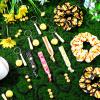 Jexine 48 Pcs Softball Party Favors Set Including 12 Keychains 12 Hair Ties 12 Hair Scrunchies and 12 Charm Bracelets Softball Gifts for Women Team Sports Birthday Party Supplies Decoration view 4