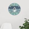 Hope Anchor The Soul Wooden Clock Beach Life Coastal Hanging Wall Clock 10inch Silent Non-Ticking Battery Operated Wooden Clock Decoration for Living Room Kitchen Home Office Classroom view 3