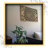 BHDecor Home Wall Decor  Multilayered Laser Cut Carved Elegant Wooden Mandala Hanging MDF Panels for Decoration - Rustic Contemporary Artwork 10.6 x 7.9 inch(27x20cm), Natural Wood view 2