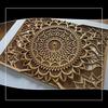 BHDecor Home Wall Decor  Multilayered Laser Cut Carved Elegant Wooden Mandala Hanging MDF Panels for Decoration - Rustic Contemporary Artwork 10.6 x 7.9 inch(27x20cm), Natural Wood view 3