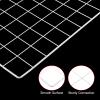 PATIKIL 14"x14" Wire Grid Panel, 1 Pack Wall Grid Decorative Panels Board Photo Pictures Display Decor Hanging Organizer for Home Office, White view 4