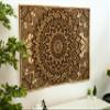 BHDecor Home Wall Decor  Multilayered Laser Cut Carved Elegant Wooden Mandala Hanging MDF Panels for Decoration - Rustic Contemporary Artwork 10.6 x 7.9 inch(27x20cm), Brown/Natural view 1