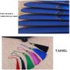 XXZY Handmade Folding Fan Handheld Folding Fan Chinese Style Full Bamboo Hand Fan for Women Portable Craft Fan with Fringe Design Home Decorations Party Party view 3