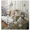 ZHANGQINGXIU Crystal Beaded Curtains, Doorway Divider Arched String Beads Curtain Room Partition Drapes Door Strand Hunging Improve Home Layout for Home Decorative and Parties view 1