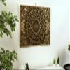BHDecor Home Wall Decor  Multilayered Laser Cut Carved Elegant Wooden Mandala Hanging MDF Panels for Decoration - Rustic Contemporary Artwork 10.6 x 7.9 inch(27x20cm), Brown/Gold view 1