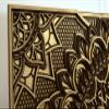 BHDecor Home Wall Decor  Multilayered Laser Cut Carved Elegant Wooden Mandala Hanging MDF Panels for Decoration - Rustic Contemporary Artwork 10.6 x 7.9 inch(27x20cm), Brown/Gold view 3