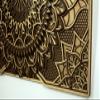 BHDecor Home Wall Decor  Multilayered Laser Cut Carved Elegant Wooden Mandala Hanging MDF Panels for Decoration - Rustic Contemporary Artwork 10.6 x 7.9 inch(27x20cm), Brown/Gold view 4