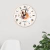 Love My Pug Wooden Clock Puppy Round Wall Clock 12inch Silent Non-Ticking Battery Operated Home Hanging Clock for Bedroom Living Room Decor Office Kitchen view 3