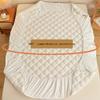 OTBK Deep Fitted Bed SheetsQuilted Mattress Protector Cover 30 Cm Deep Bed Fitted Quilted Mattress Topper Soft & Breathable (Color : Light Bean Green, Size : 150x200cm) view 3