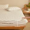 OTBK Deep Fitted Bed SheetsQuilted Mattress Protector Cover 30 Cm Deep Bed Fitted Quilted Mattress Topper Soft & Breathable (Color : Light Bean Green, Size : 150x200cm) view 4