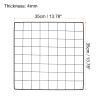 PATIKIL 14"x14" Wire Grid Panel, 1 Pack Wall Grid Decorative Panels Board Photo Pictures Display Decor Hanging Organizer for Home Office, Black view 2