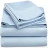 LaxLinen Oversized Queen Size Bed Sheets Set- 4 Pcs- Deep Mattress Fits Up to 18 inch Pocket Fully Elasticized Egyptian Cotton Sheets Bedding Sets (Light Blue Solid, Oversized Queen) view 2