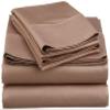 LaxLinen King Size Bed Sheets Set- 4 Pcs- Extra Deep Mattress Fits Up to 18 inch Pocket Fully Elasticized Egyptian Cotton Sheets Long Staple Bedding Sets (Taupe Solid, King) view 2
