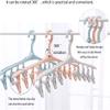 3 Pieces Hangers, Plastic Heart-Shaped Multi Clip Socks Rack Underwear Rack, Household Space Saving Clothes Hangers view 4