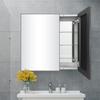 FOMAYKO Aluminum Bathroom Medicine Cabinet with Farmhouse Black Metal Framed 26(H) x30(W) Inches Double Sided Mirror Door Recess or Surface Mount Mirror Cabinet for Bathroom Toilet Kitchen view 4