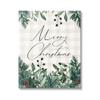 Stupell Industries Merry Christmas Script Gingham Pinecone Botanicals Border, Design by Lady Louise Designs view 1