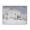 Stupell Industries White Winter Snowfield Barn Cozy Christmas Scenery, Design by Lori Deiter view 1