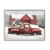 Stupell Industries Tree Farm Red Truck Wintery Snow Flurries, Design by Lori Deiter view 1