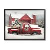 Stupell Industries Tree Farm Red Truck Wintery Snow Flurries, Design by Lori Deiter view 1