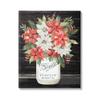 Stupell Industries Mixed Holly Poinsettia Flower Bouquet Country Jar, Design by Cindy Jacobs view 1