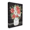 Stupell Industries Mixed Holly Poinsettia Flower Bouquet Country Jar, Design by Cindy Jacobs view 2