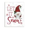 Stupell Industries Let It Snow Winter Sentiment Red Snowflakes Gnome,Design by Lux + Me Designs view 1